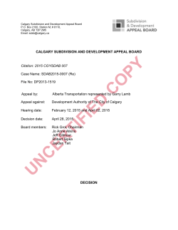 subdivision and development appeal board