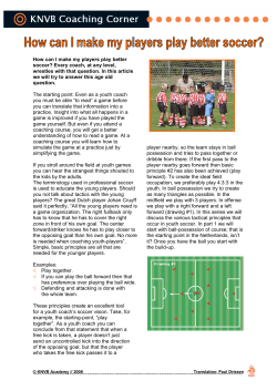 How can I make my players play better soccer? Every coach, at any