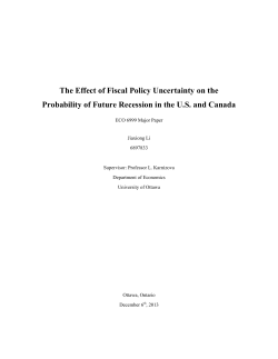 The Effect of Fiscal Policy Uncertainty on the Probability of Future