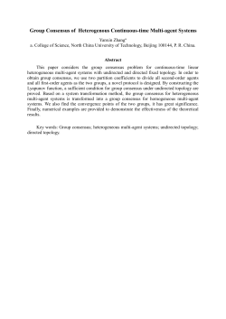 Group Consensus of Heterogenous Continuous-time Multi