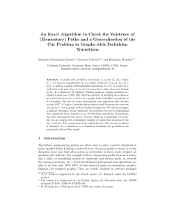An Exact Algorithm to Check the Existence of (Elementary) Paths