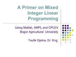 Lecture Notes on Integer Programming File - LMS IPB
