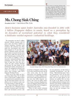 Ascendas` strategy is to provide total integrated solutions