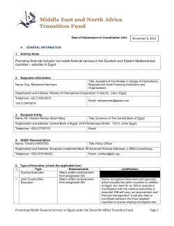 (Egypt Activities) Proposal