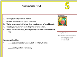 3. Write your name in the top right hand corner of chalkboard. 4