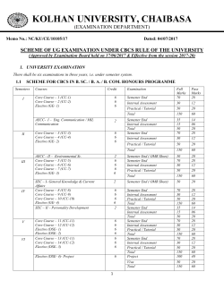 scheme of ug examination under cbcs rule of the