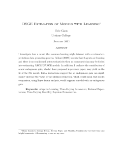 DSGE Estimation of Models with Learning