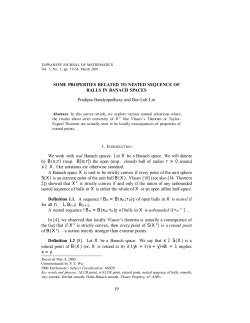 SOME PROPERTIES RELATED TO NESTED SEQUENCE OF