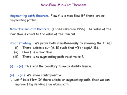 Max-Flow Min-Cut Theorem