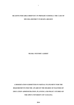 Table 4.5: Factors relating to school age of girls drop out in Mpanda