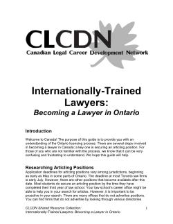 Internationally-Trained Lawyers