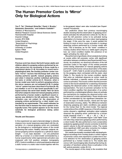 The Human Premotor Cortex Is `Mirror` Only for Biological Actions