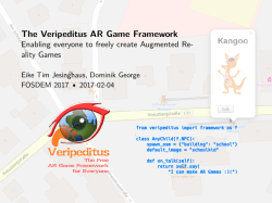 The Veripeditus AR Game Framework - Enabling