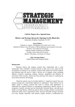 Call - Strategic Management Society