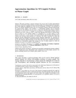 Approximation algorithms for NP-complete problems on planar graphs