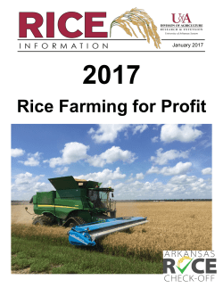 2017 Rice Farming for Profit - University of Arkansas Division of