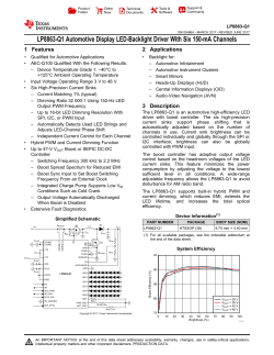 LP8863-Q1 Automotive Display LED-Backlight