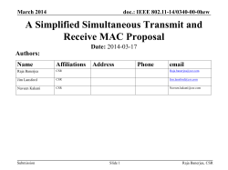 A simplified In Band Simultaneous Transmit and Receive Mechanism