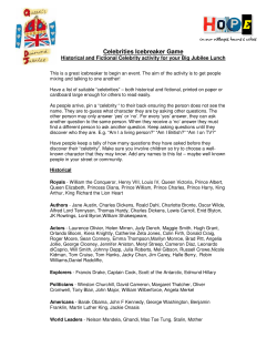 Celebrities Icebreaker Game