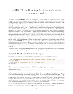 mvMORPH: an R package for fitting multivariate evolutionary models