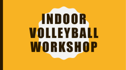Indoor volleyball workshop