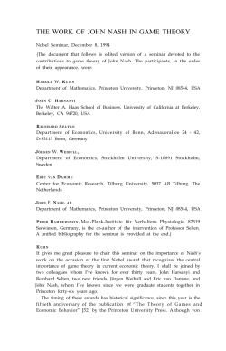The Work of John Nash in Game Theory