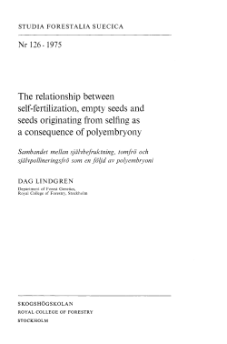 The relationship between self-fertilization, empty