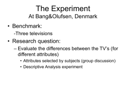 Description of the experiment.