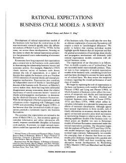 Rational Expectations Business Cycle Models