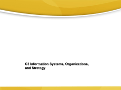 C3 Information Systems, Organizations, and Strategy