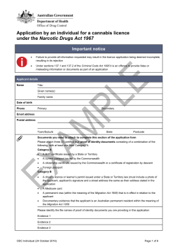 Application by an individual for a cannabis licence under the