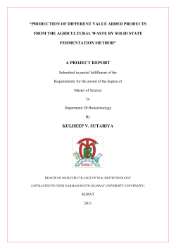 Production of different value added products From The Agricultural