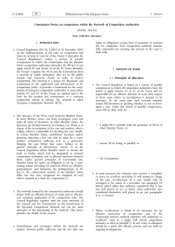 Commission Notice on cooperation within the Network of