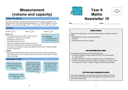 Maths Unit 10 Information