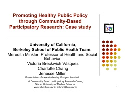 Mixed Methods Research - The Knowledge Translation