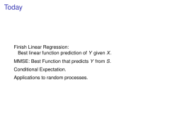 Best linear function prediction of Y given X. MMSE