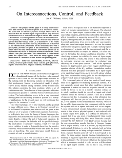 On Interconnections, Control, and Feedback