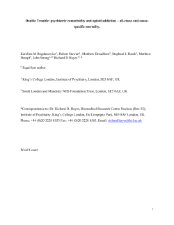 Double Trouble: psychiatric comorbidity and opioid addiction &ndash; all