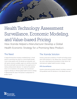 Health Technology Assessment Surveillance, Economic Modeling