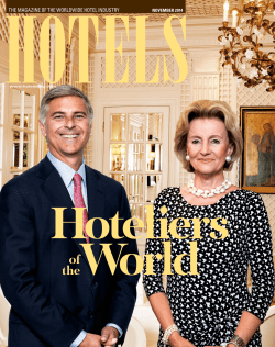 the magazine of the worldwide hotel industry