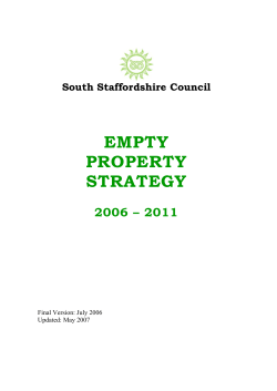 Empty Property Strategy - South Staffordshire Council