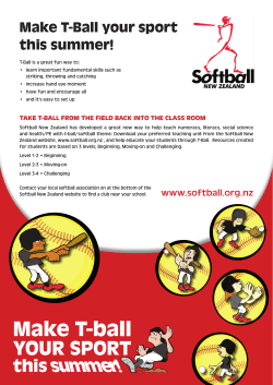 T-Ball Flyer - Softball New Zealand
