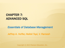 Advanced SQL