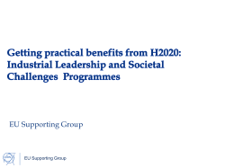 5. Getting benefits from H2020_Pablo