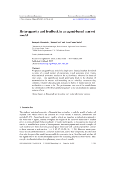 Heterogeneity and feedback in an agent