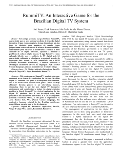 RummiTV: An Interactive Game for the Brazilian Digital TV System