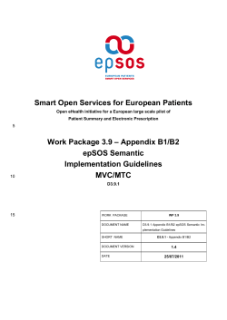 D3.9.1 - Appendix B1/B2: epSOS Semantic Implementation Guidelines