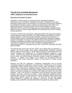 UNDP: Adaptation Learning Mechanism