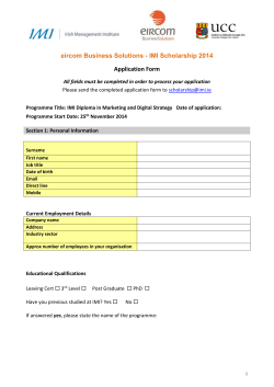 Application Form - Irish Management Institute