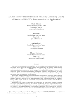 A Linux-based Virtualized Solution Providing Computing Quality of